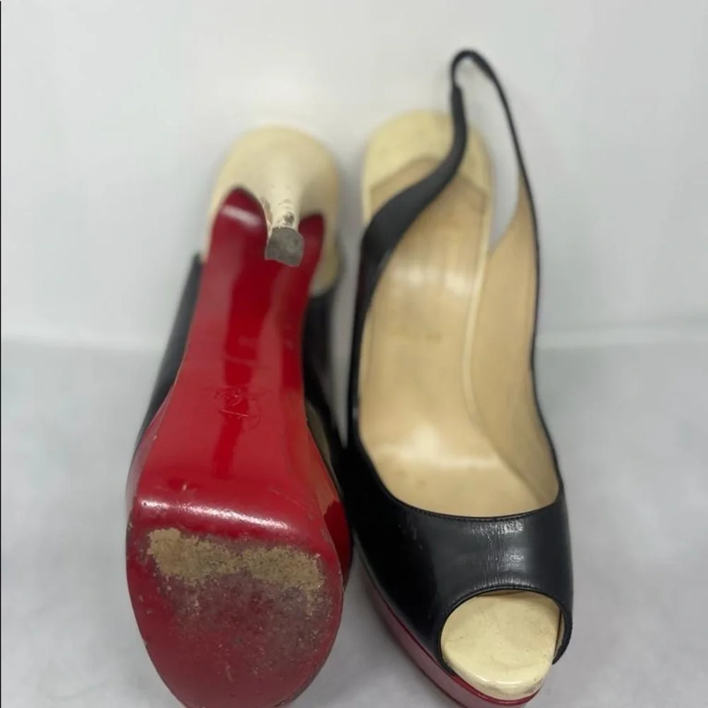 Christian Louboutin Black and Red Platform Heels